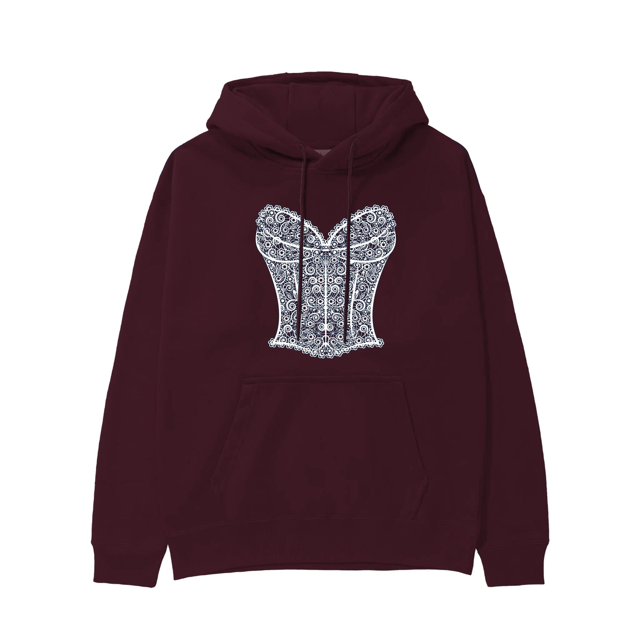 After Midnight Hoodie — Bordo — Görsel 1