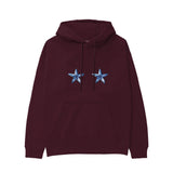 Two Stars Up Hoodie — Bordo — Görsel 1