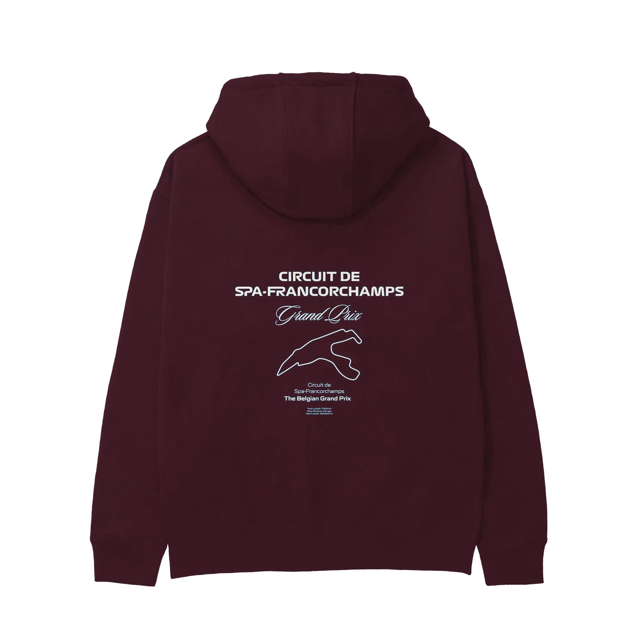 Spa-Francorchamps Grand Prix Hoodie — Bordo — Görsel 2