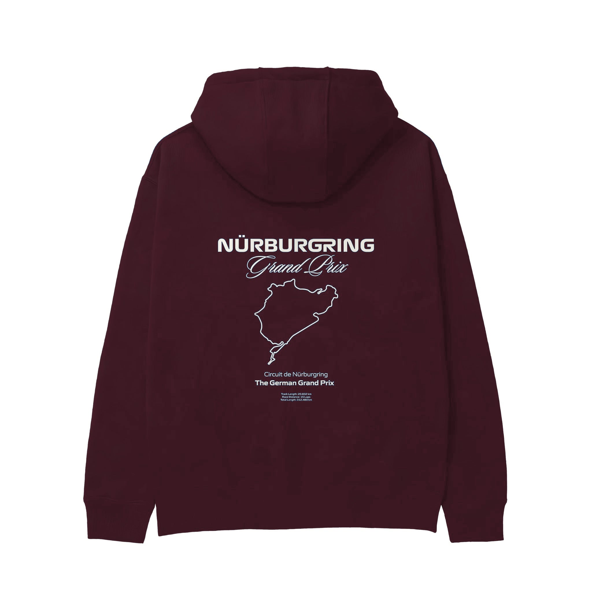 German Grand Prix – Nürburgring Grand Prix Hoodie — Bordo — Görsel 2