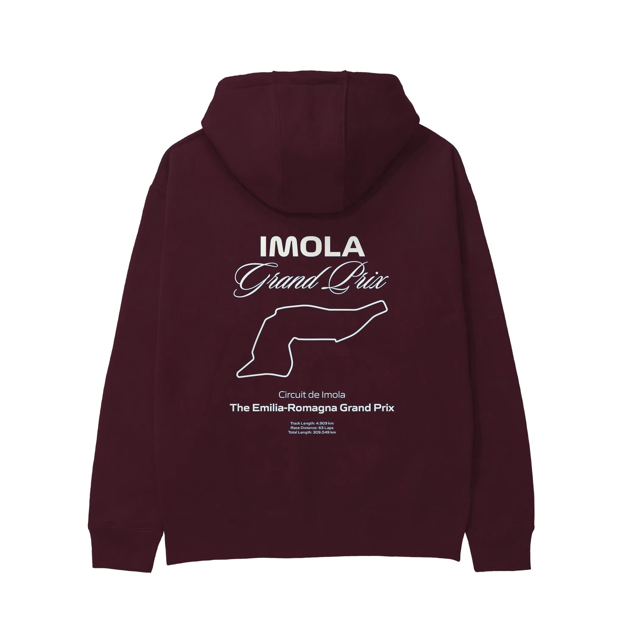 Imola Grand Prix Hoodie — Bordo — Görsel 2