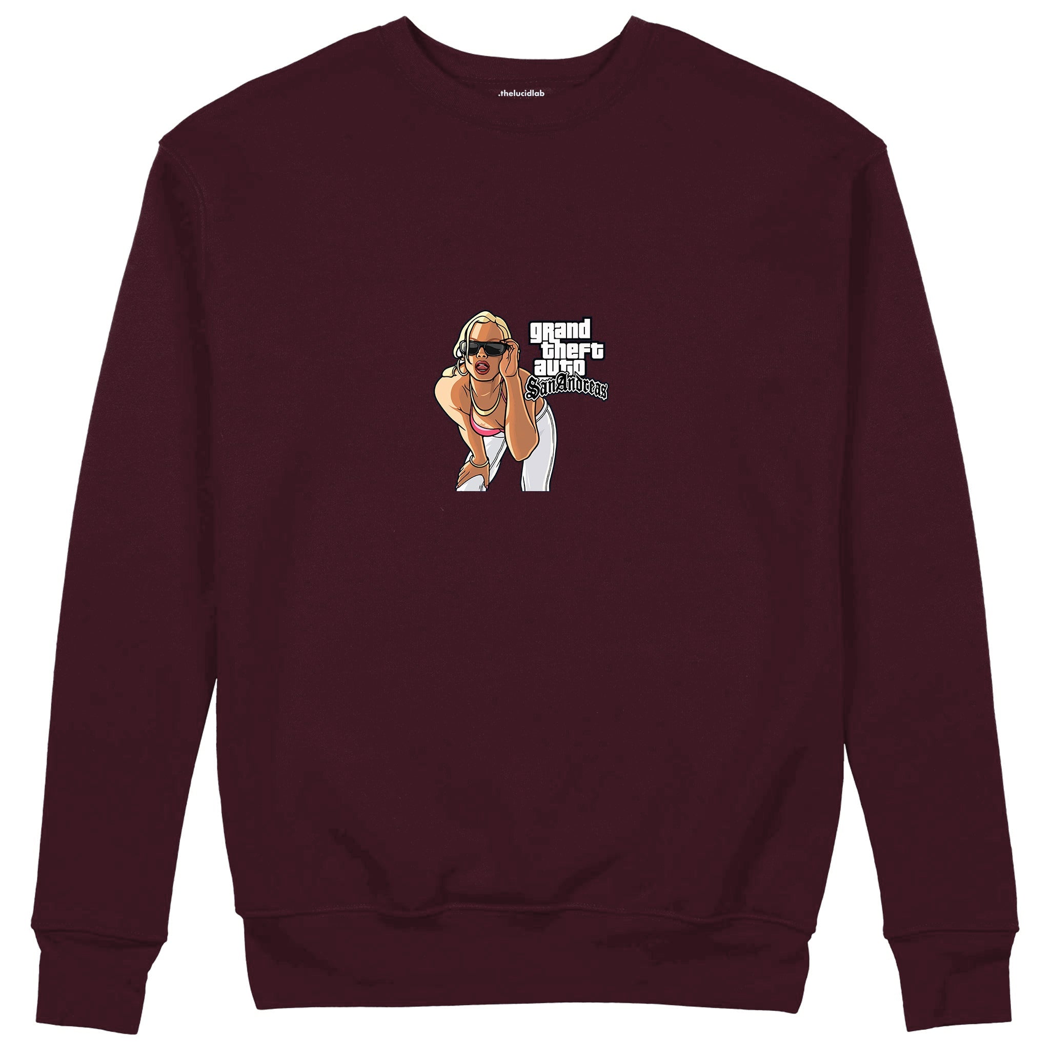GTA San Andreas Sweatshirt — Bordo — Görsel 1