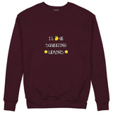 I Love Squeezing Lemons Sweatshirt — Bordo — Görsel 1