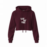 Ho Ho Ho Crop Hoodie — Bordo — Ön