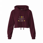 I Love Squeezing Lemons Crop Hoodie — Bordo — Ön