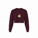 Make Some Lemonade Crop Sweatshirt — Bordo — Ön