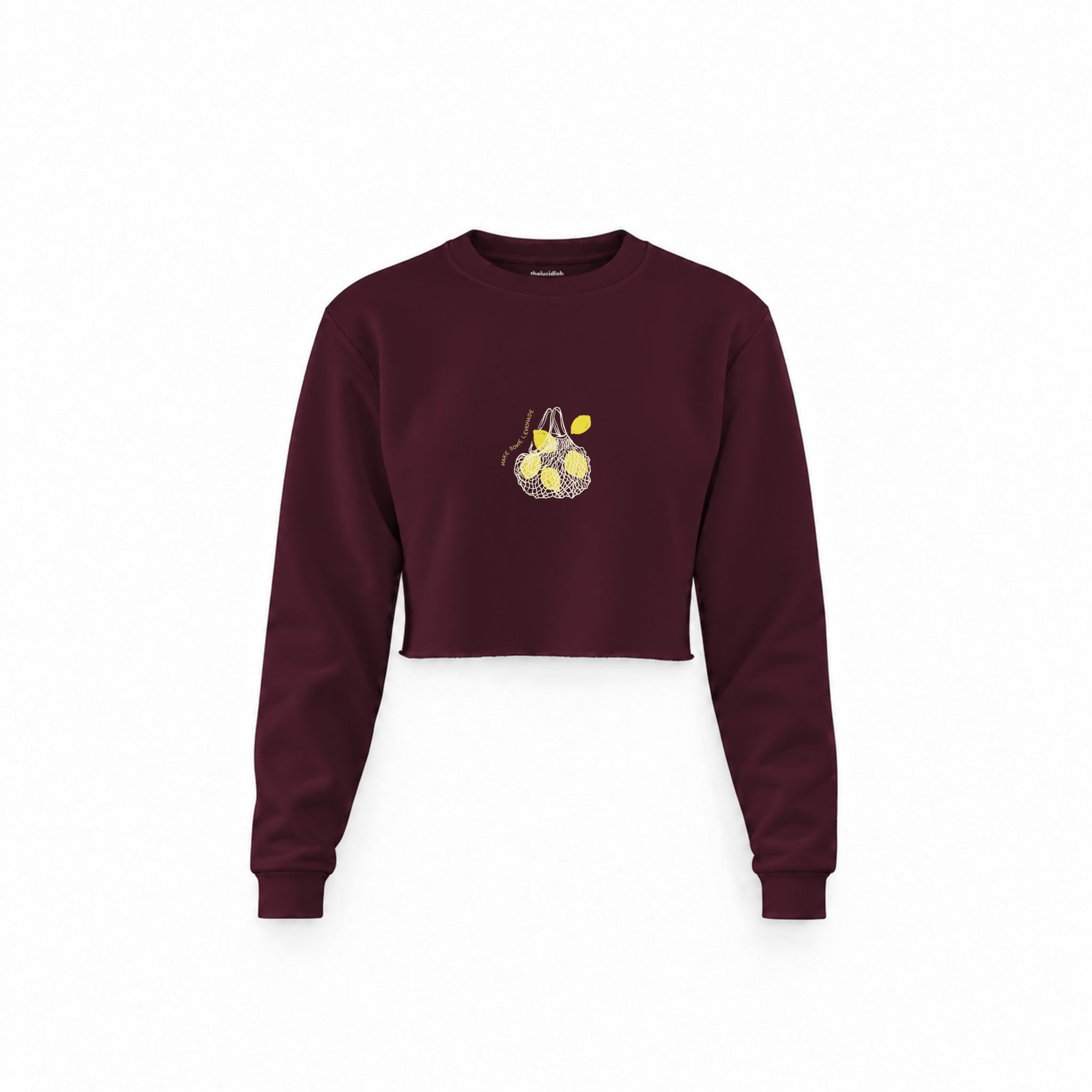 Make Some Lemonade Crop Sweatshirt — Bordo — Ön