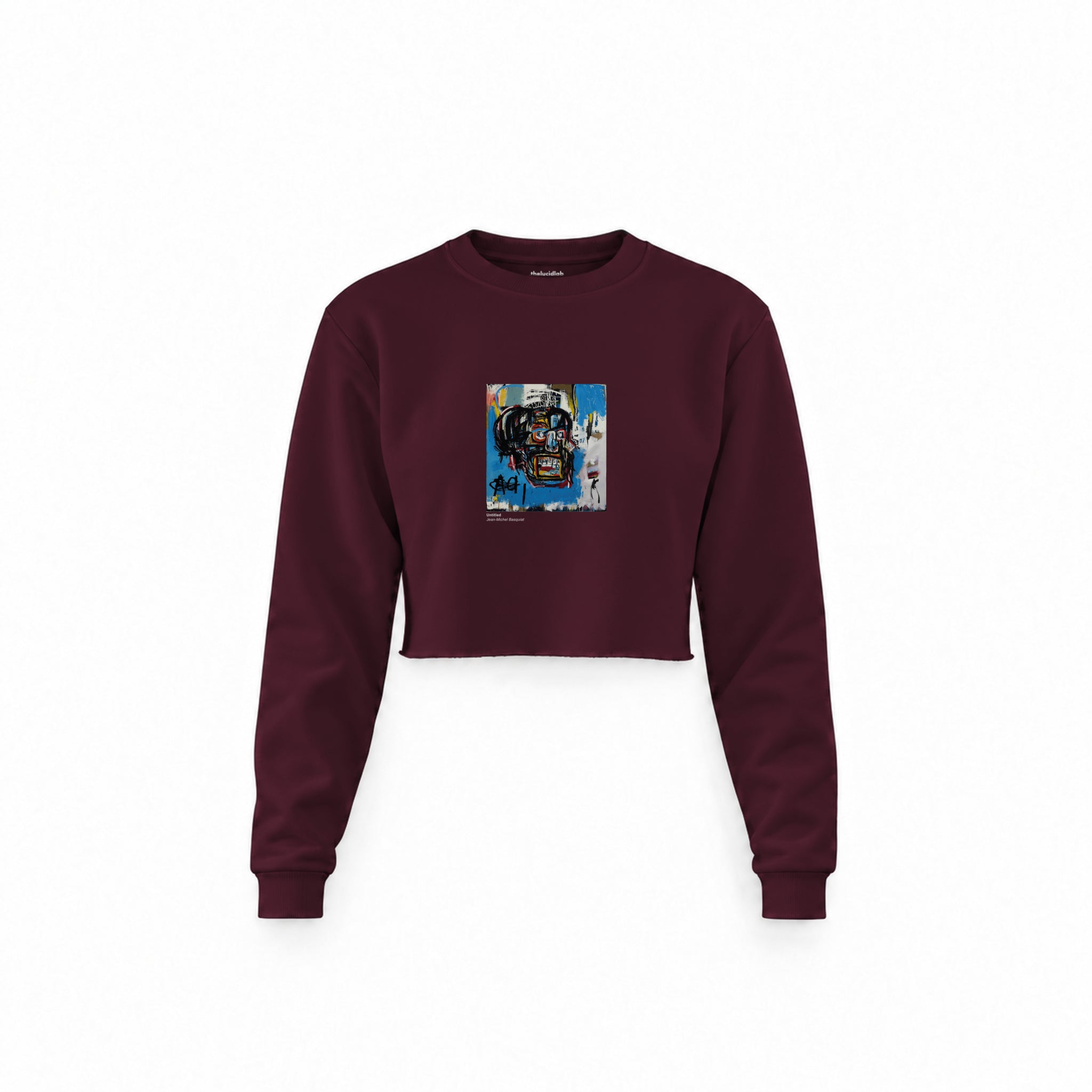 Untitled (1982) – Basquiat Crop Sweatshirt — Bordo — Ön