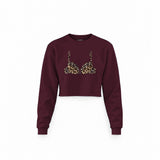Noir Seduce – Leopard Crop Sweatshirt — Bordo — Görsel 1