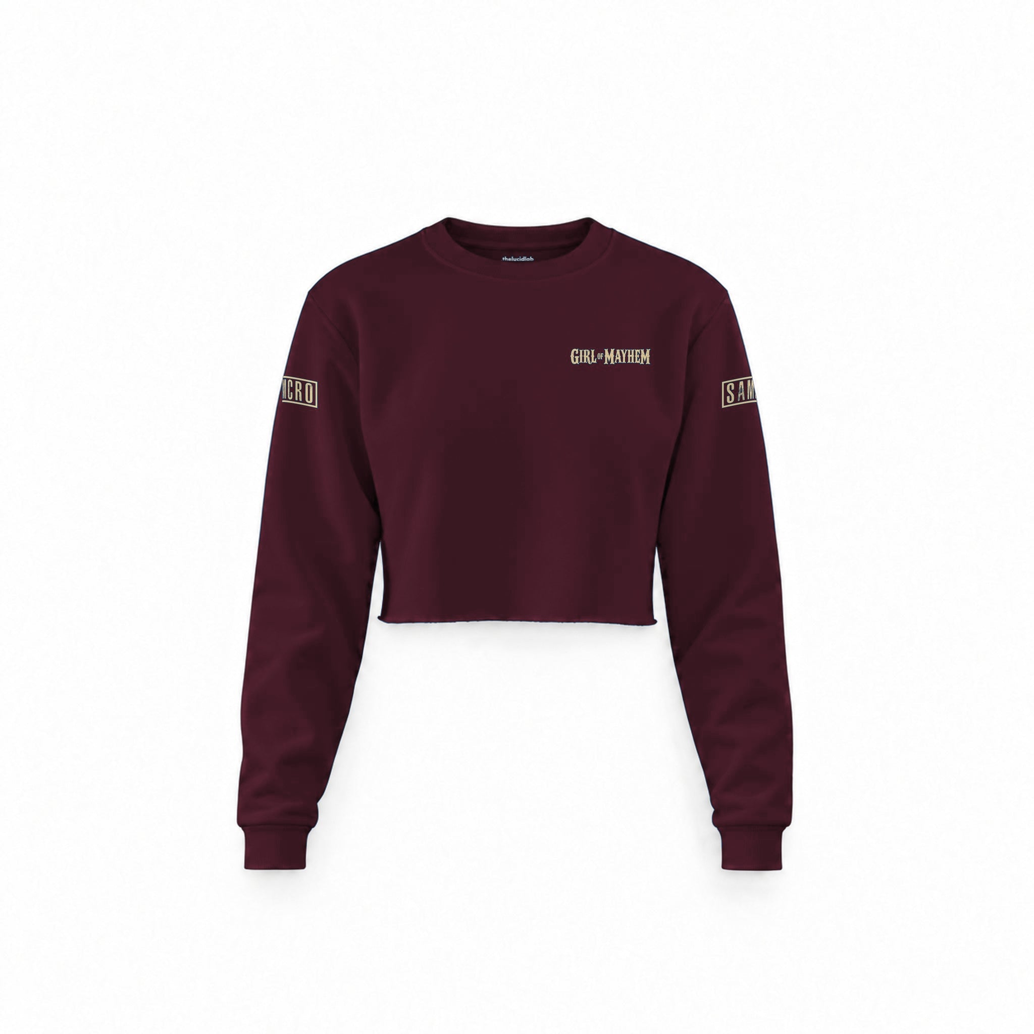 Sons Of Anarchy: Girl of Mayhem Crop Sweatshirt — Bordo — Görsel 1