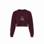 She Needs To Delete Her Inbox Crop Sweatshirt — Bordo — Ön