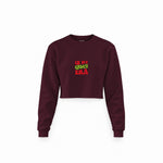 Grinch Era Crop Sweatshirt — Bordo — Ön