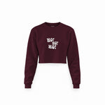 Ho Ho Ho Crop Sweatshirt — Bordo — Ön