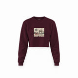 Star Wars Merry Sithmas Vintage Crop Sweatshirt — Bordo — Ön