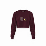 1 Tequila 2 Tequila Crop Sweatshirt — Bordo — Ön