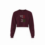 End And King Crop Sweatshirt — Bordo — Ön