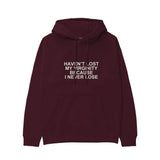 I Never Lose Hoodie — Bordo — Ön