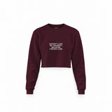 I Never Lose Crop Sweatshirt — Bordo — Ön
