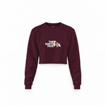 North Face Crop Sweatshirt — Bordo — Ön