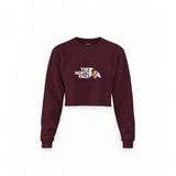 North Face Crop Sweatshirt — Bordo — Ön