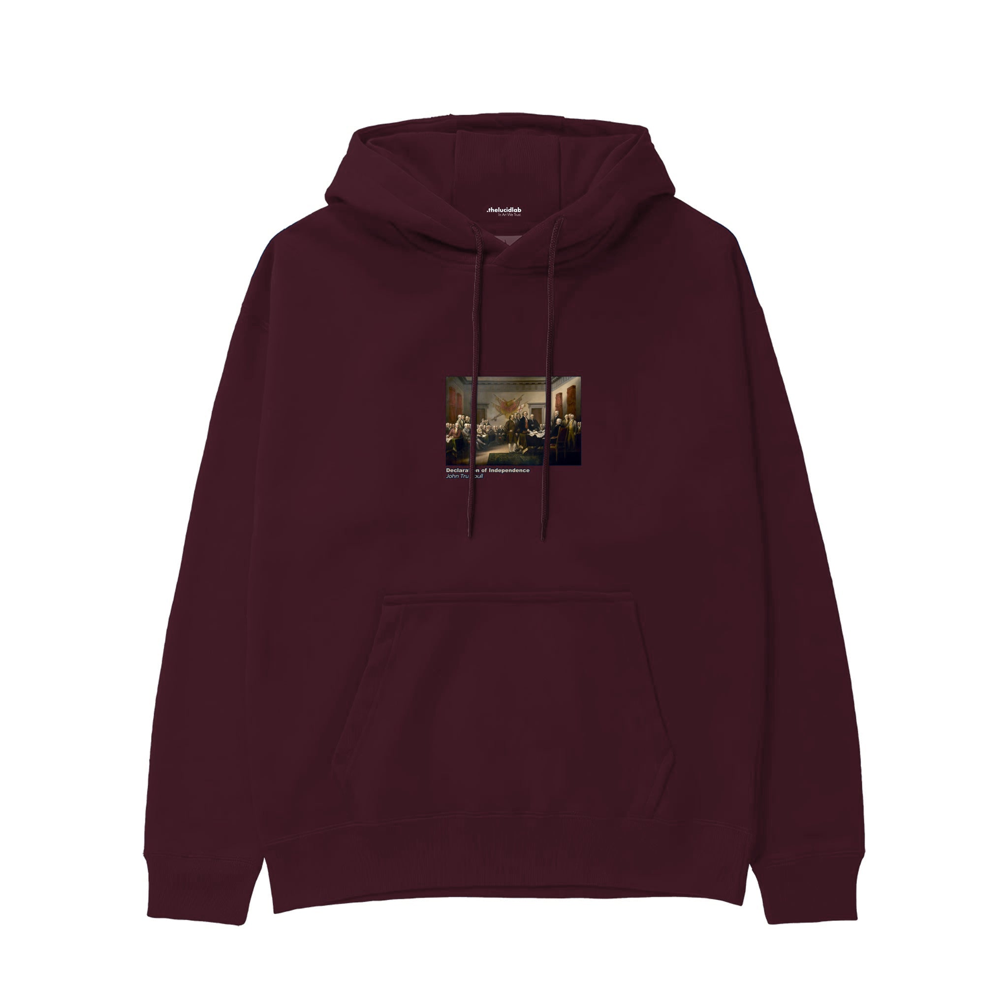 Declaration of Independence Hoodie — Bordo — Görsel 1