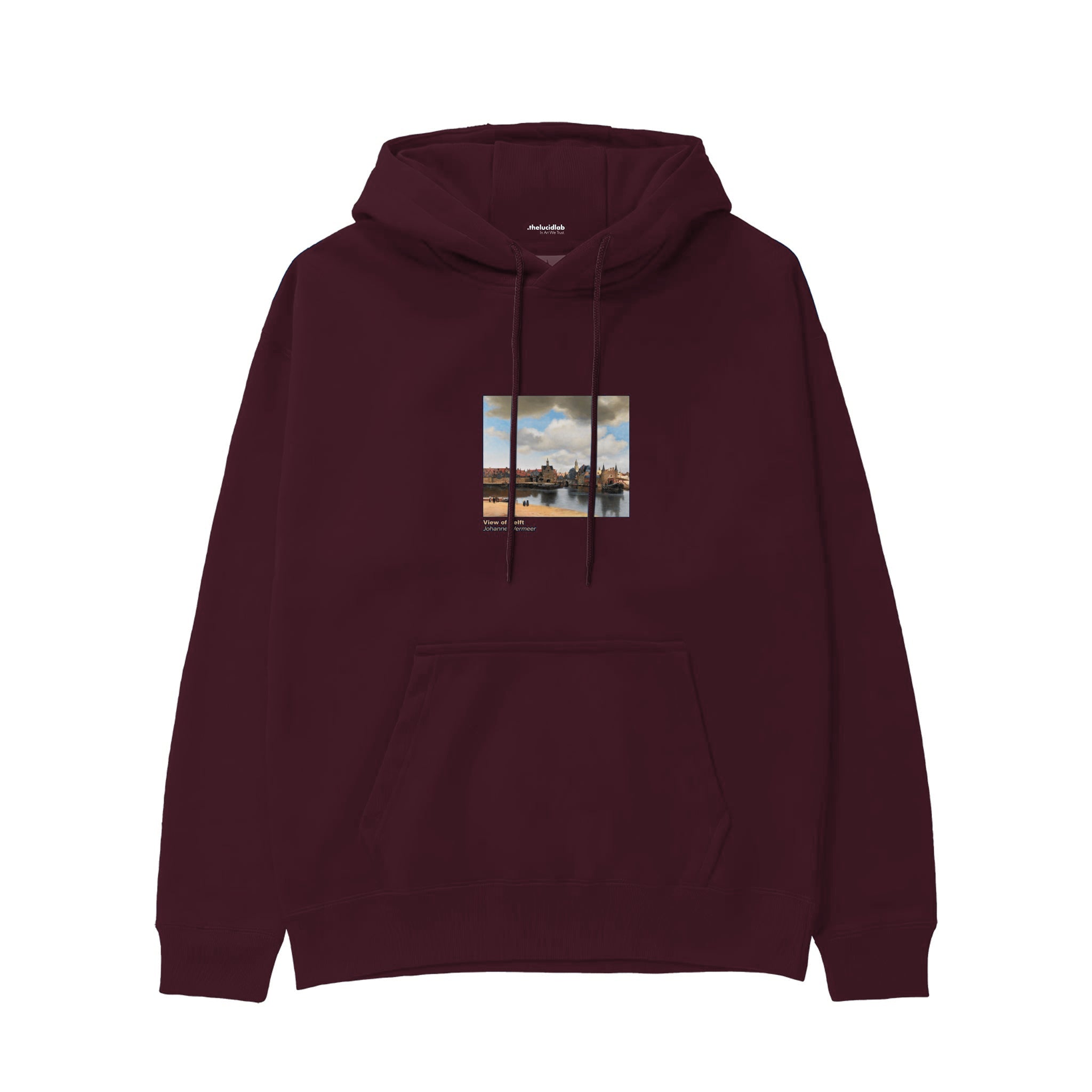 View of Delft Hoodie — Bordo — Görsel 1