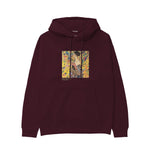 Lady with a Fan Hoodie — Bordo — Görsel 1