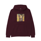Lady with a Fan Hoodie — Bordo — Görsel 1