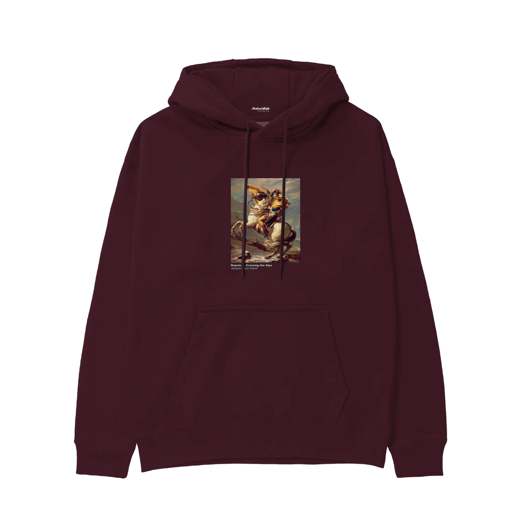 Napoleon Crossing the Alps Hoodie — Bordo — Görsel 1
