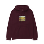 Field with Ploughman and Mill Hoodie — Bordo — Görsel 1