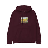 Field with Ploughman and Mill Hoodie — Bordo — Görsel 1