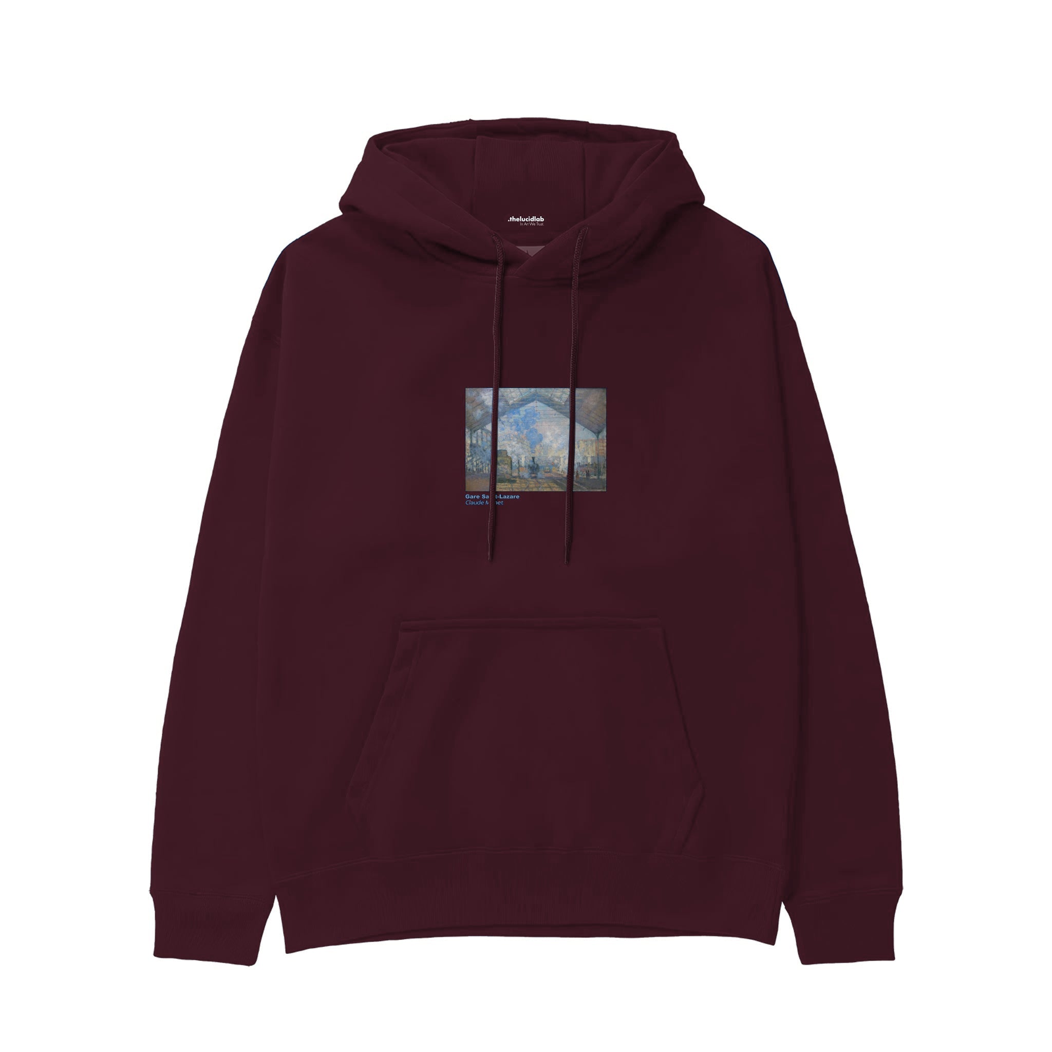 Gare Saint-Lazare Hoodie — Bordo — Görsel 1