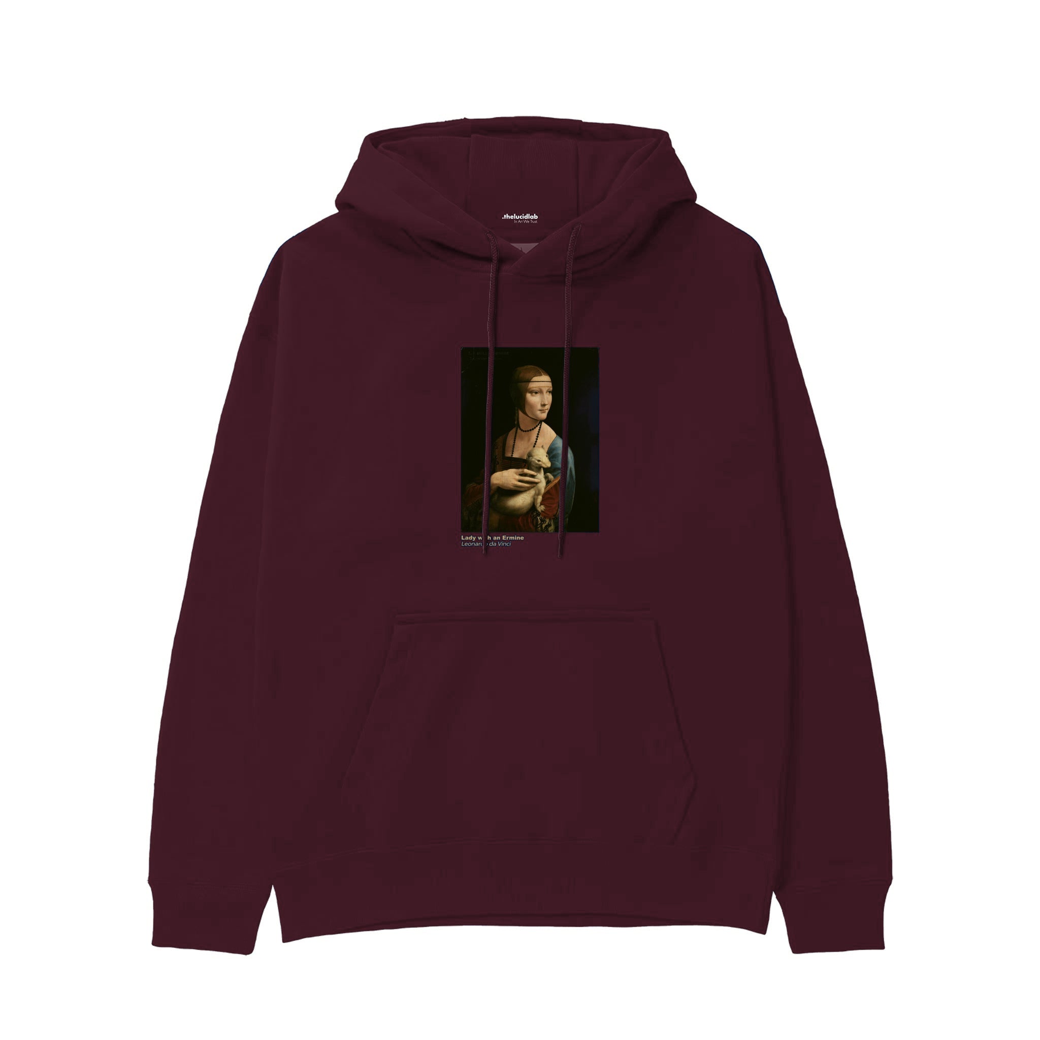 Lady with an Ermine Hoodie — Bordo — Görsel 1
