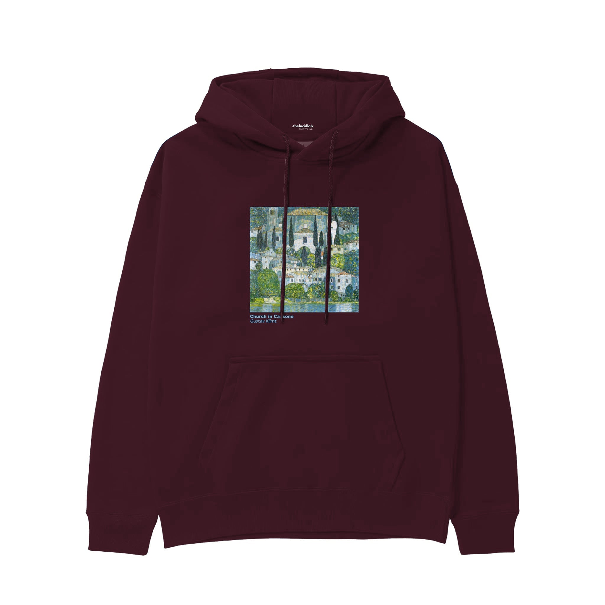 Church in Cassone Hoodie — Bordo — Görsel 1