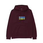 Wheatfield under Thunderclouds Hoodie — Bordo — Görsel 1