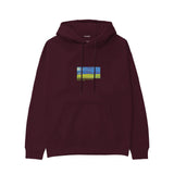 Wheatfield under Thunderclouds Hoodie — Bordo — Görsel 1