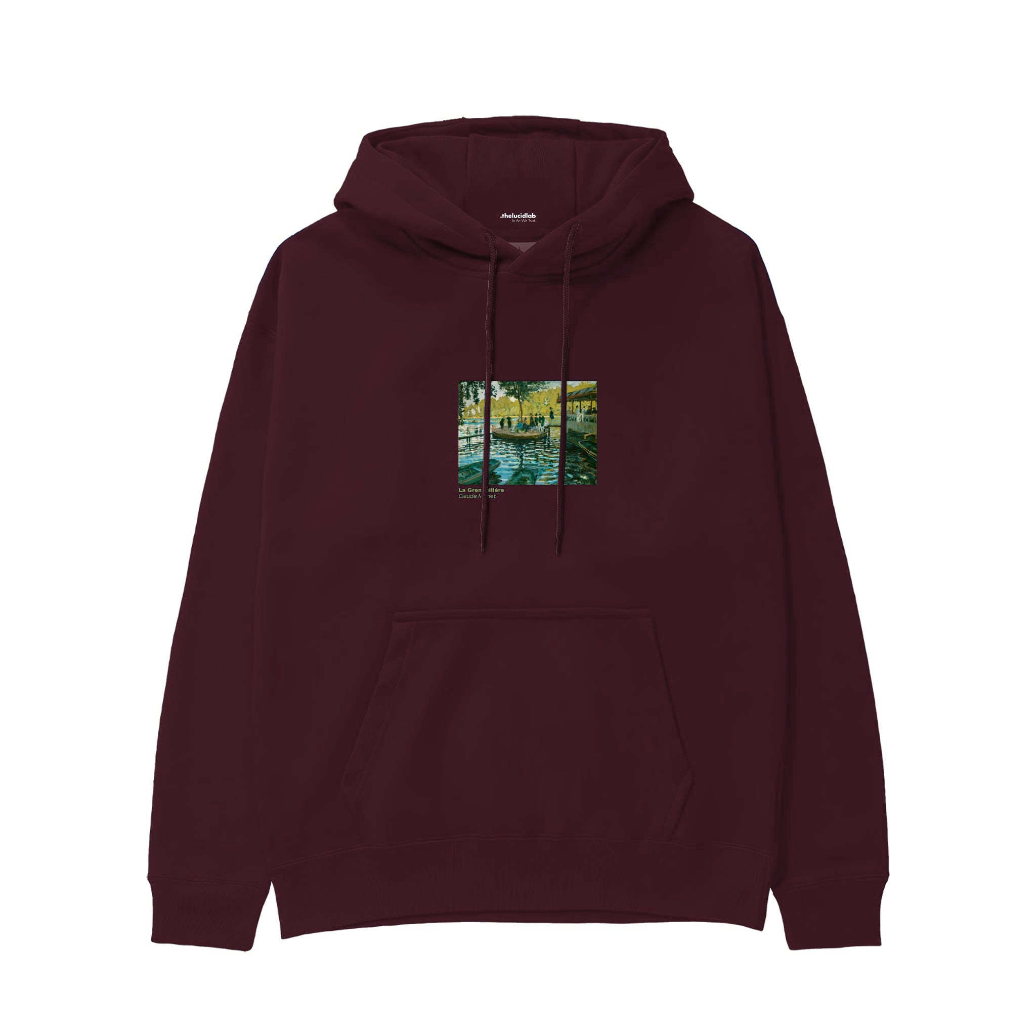 La Grenouillère Hoodie — Bordo — Görsel 1