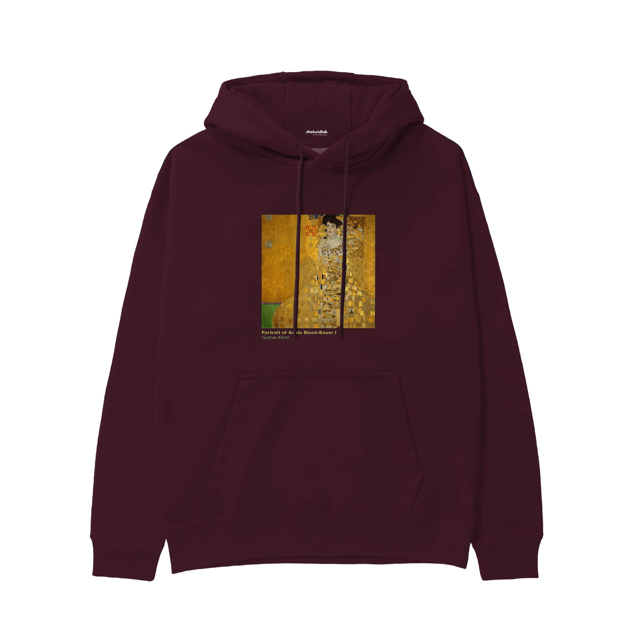 Portrait of Adele Bloch-Bauer I Hoodie — Bordo — Görsel 1