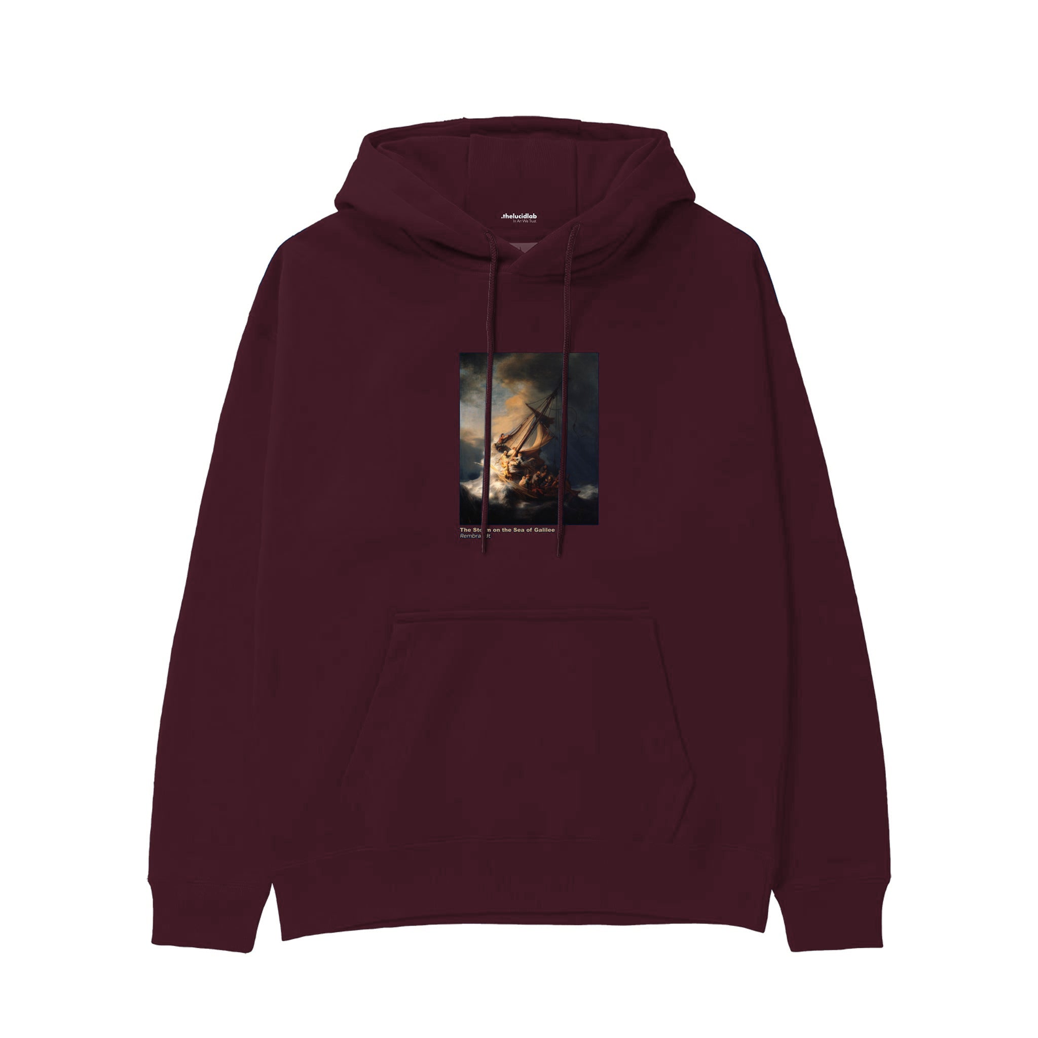 The Storm on the Sea of Galilee Hoodie — Bordo — Görsel 1