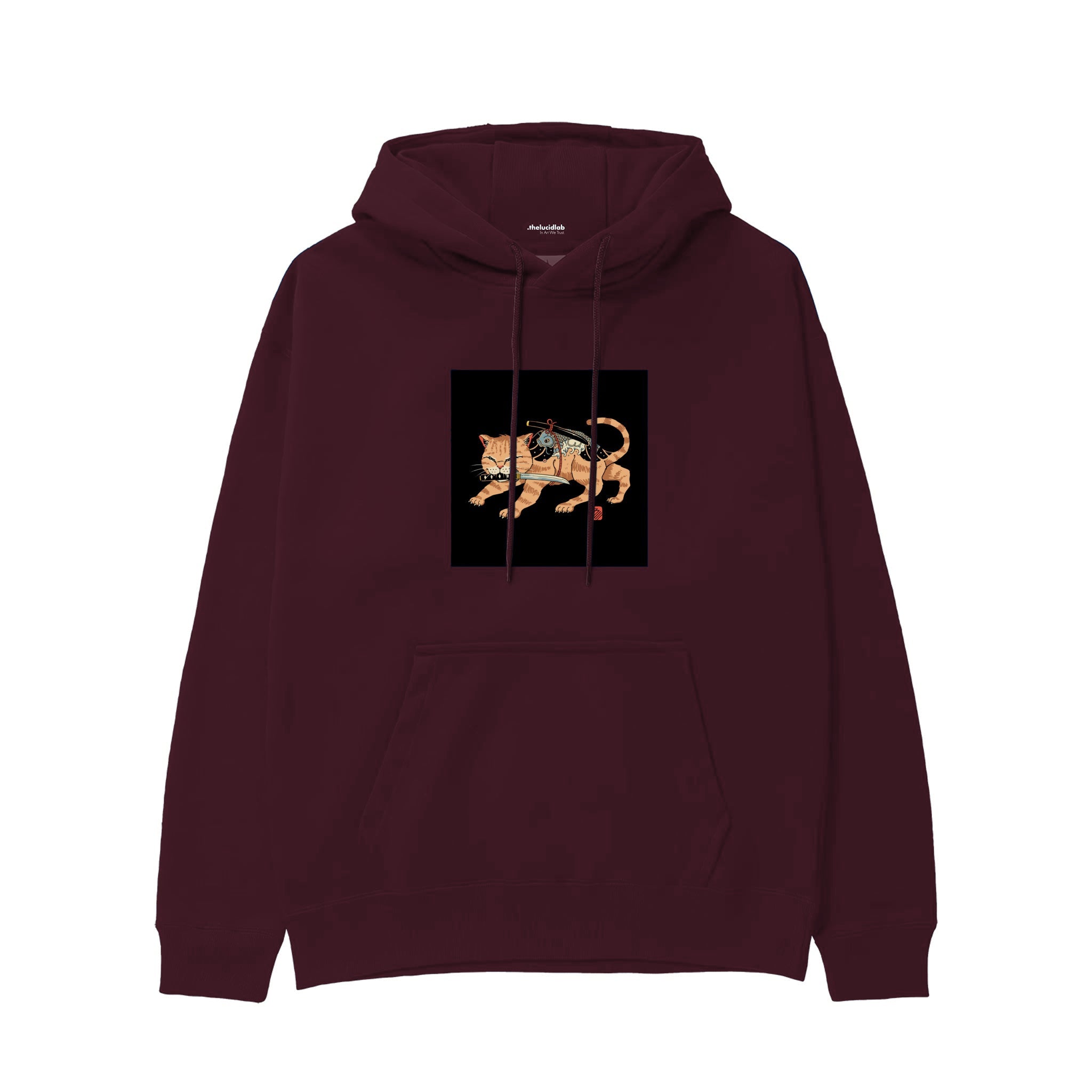 Fierce Catana Hoodie — Bordo — Görsel 1