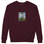 Woman with a Parasol Sweatshirt — Bordo — Görsel 1