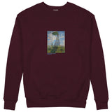 Woman with a Parasol Sweatshirt — Bordo — Görsel 1