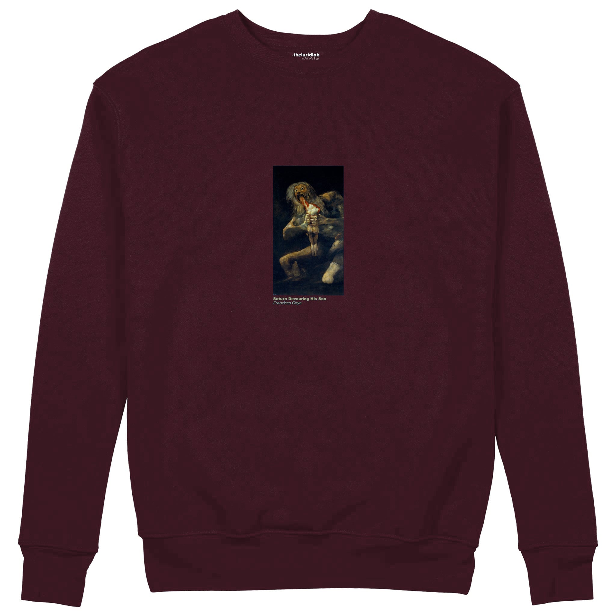 Saturn Devouring His Son Sweatshirt — Bordo — Görsel 1