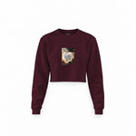 Chalk Cliffs on Rügen Crop Sweatshirt — Bordo — Görsel 1