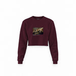 Declaration of Independence Crop Sweatshirt — Bordo — Görsel 1