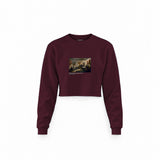 Declaration of Independence Crop Sweatshirt — Bordo — Görsel 1