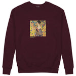 Lady with a Fan Sweatshirt — Bordo — Görsel 1