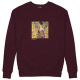 Lady with a Fan Sweatshirt — Bordo — Görsel 1