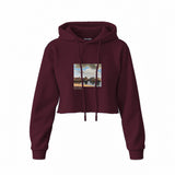 View of Delft Crop Hoodie — Bordo — Görsel 1