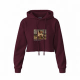 The First Mourning Crop Hoodie — Bordo — Görsel 1
